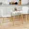 PVC MDF Square Dining Table with Metal Leg, Sturdy and Compact